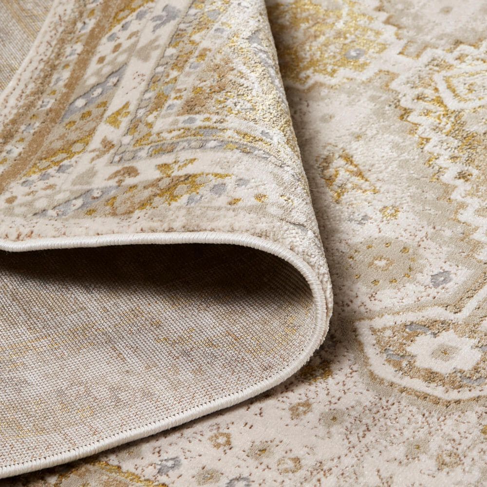 Feizy Aura Gold and Ivory 8&#39; x 11&#39; Area Rug, , large