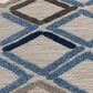 Central Oriental Fontana Parlan 6"7" x 9"2" Gray and Blue Area Rug, , large