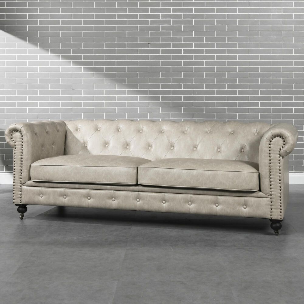 Jennifer Taylor Home Winston 91" Stationary Sofa in Dove Gray