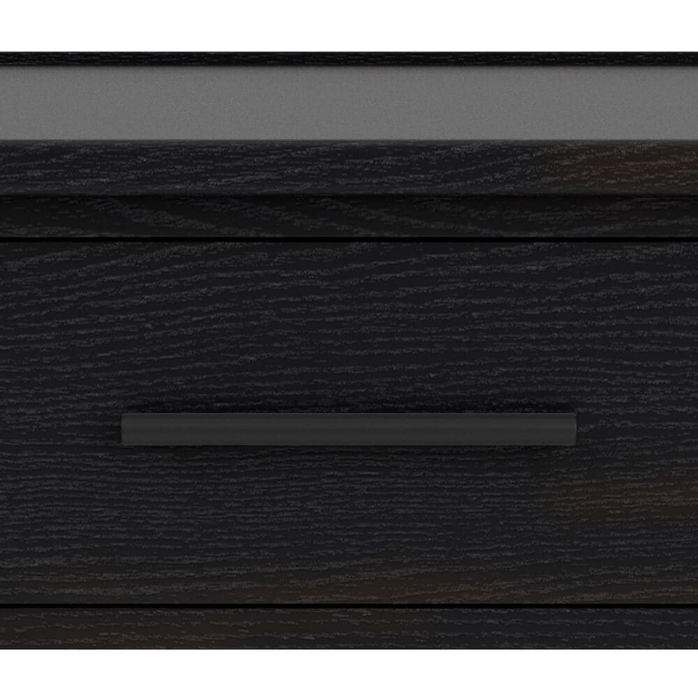 Riverside Furniture Calhoun 1-Drawer Nightstand in Ebony Whiskey Oak with USB Ports, , large