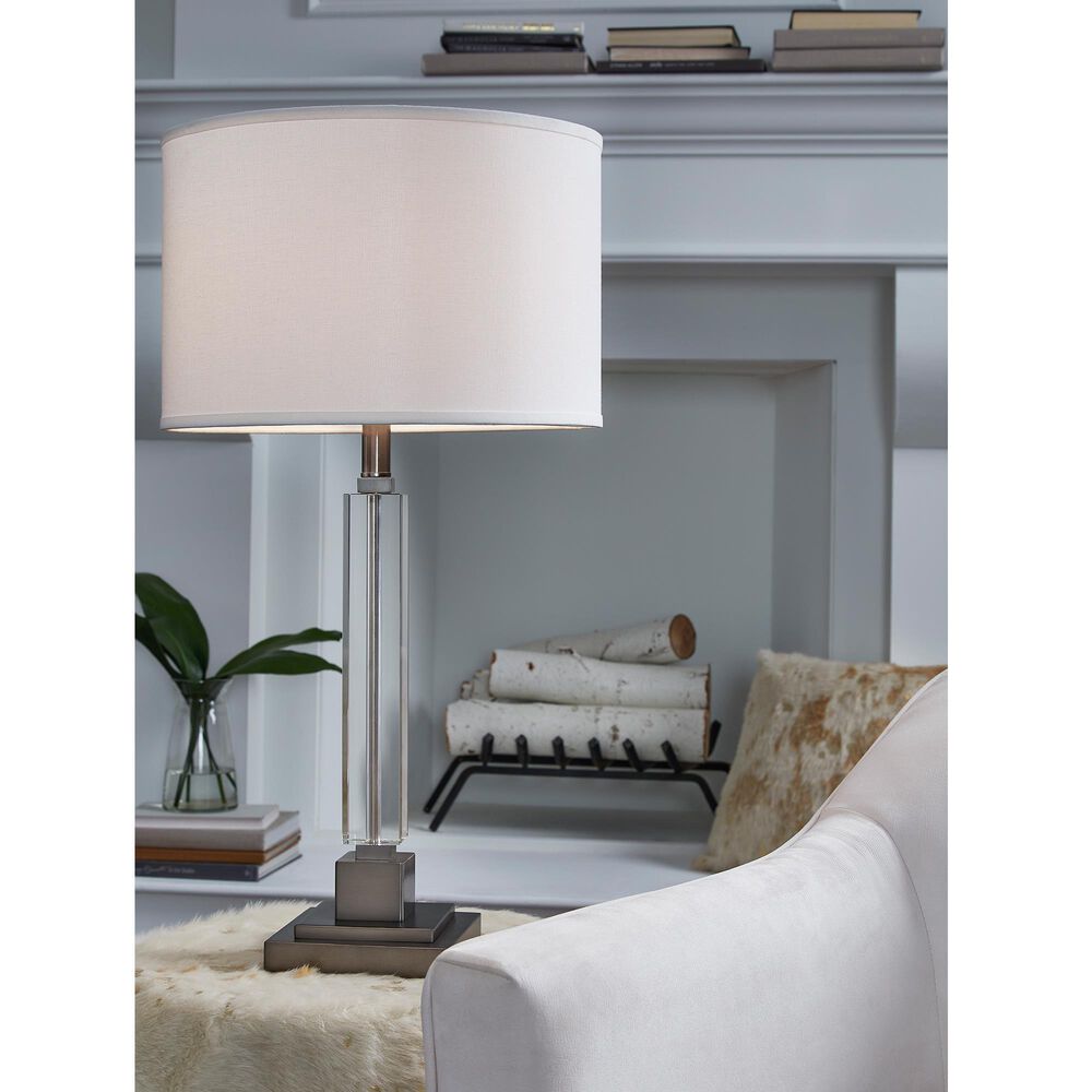 Ashley Deccalen Table Lamp in Clear and Gunmetal, , large