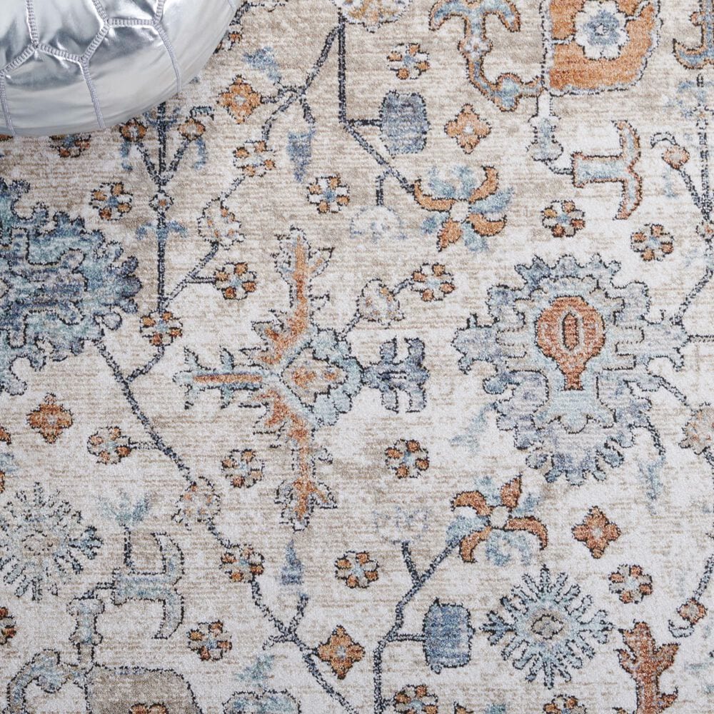 Safavieh Jasmine JSM343A 5&#39;3&quot; Square Ivory and Blue Area Rug, , large