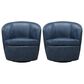 Parker House Barolo Swivel Chair in Vintage Navy (Set of 2), , large