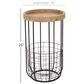 Uma Enterprises Tray Top Accent Table in Brown and Black, , large