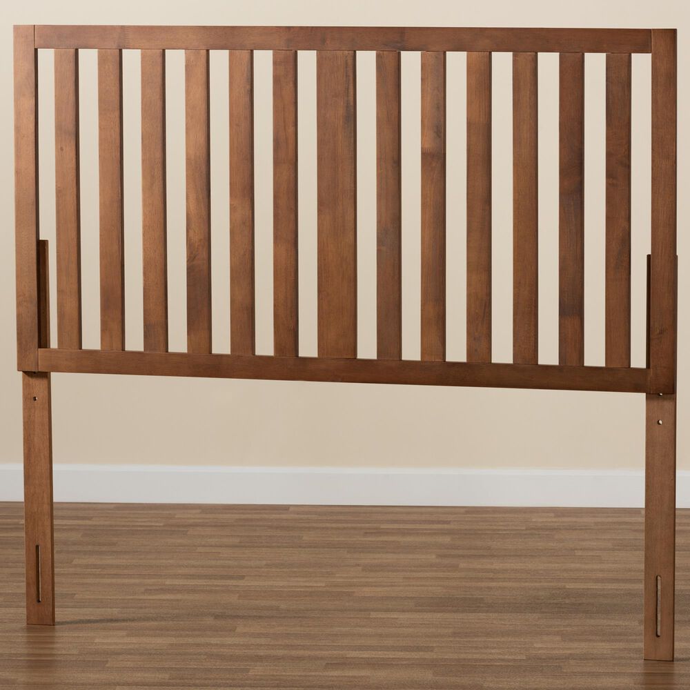 Baxton Studio Oren King Slat Headboard in Ash Walnut, , large