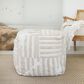 L.R. Home Accent Pouf in Beige and Cream, , large