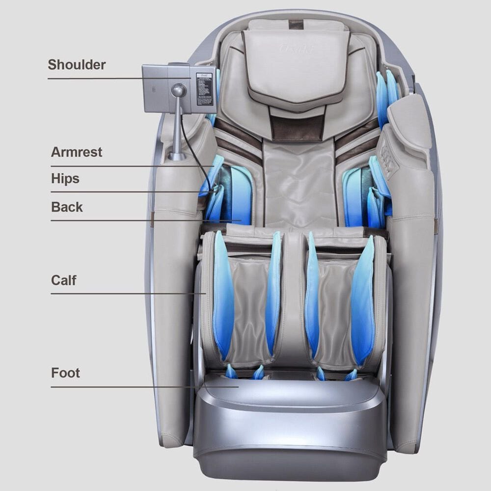 Osaki OS-Pro 4D DuoMax SE Zero Gravity Massage Chair in Stormy Grey, , large