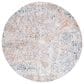 Safavieh Aston ASN728 6"7" Round Ivory and Navy Area Rug, , large