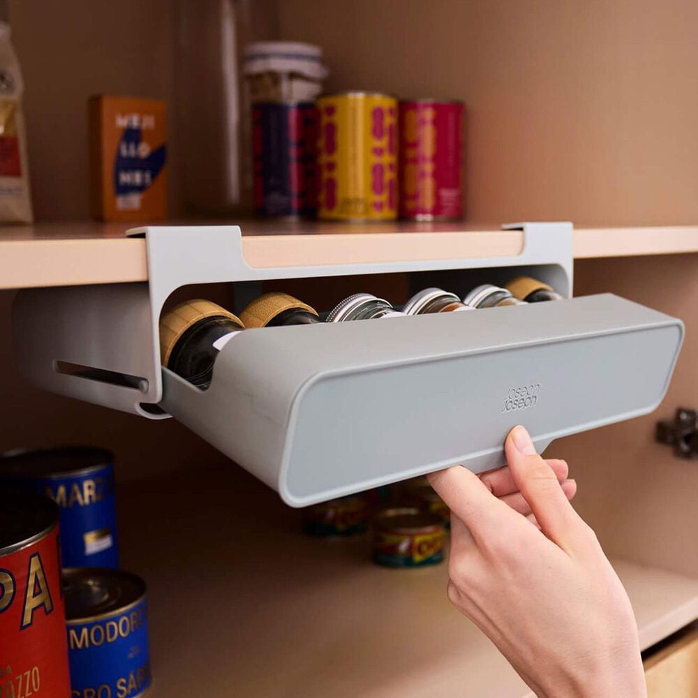 Joseph Joseph CupboardStore Under-Shelf Spice Rack in Grey and Stone, , large