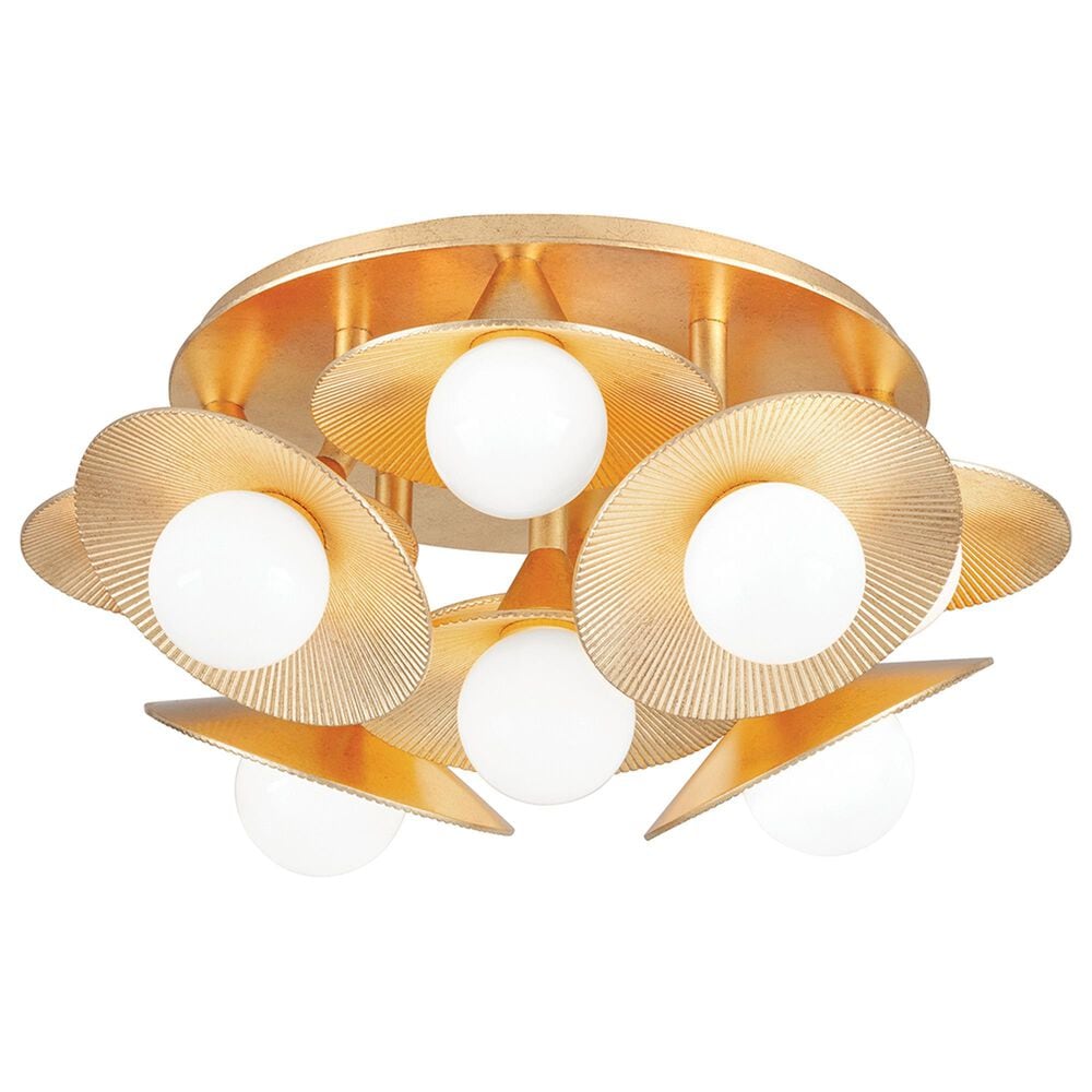 Troy Lighting Emerald 9-Light Semi Flush Mount in Vintage Gold Leaf, , large