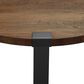 Walker Edison Metal Wrap Coffee Table in Rustic Oak and Black, , large