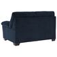 Ashley SimpleJoy Stationary Loveseat in Navy, , large