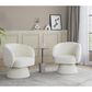 LumiSource Fran Swivel Accent Chair in Cream, , large