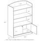 HOMLUX 4-Tier Bookshelf with 2-Door Storage Cabinet in Light Blue, , large