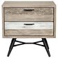 Blue River Bridges 2-Drawer Nightstand in Natural and Gray, , large