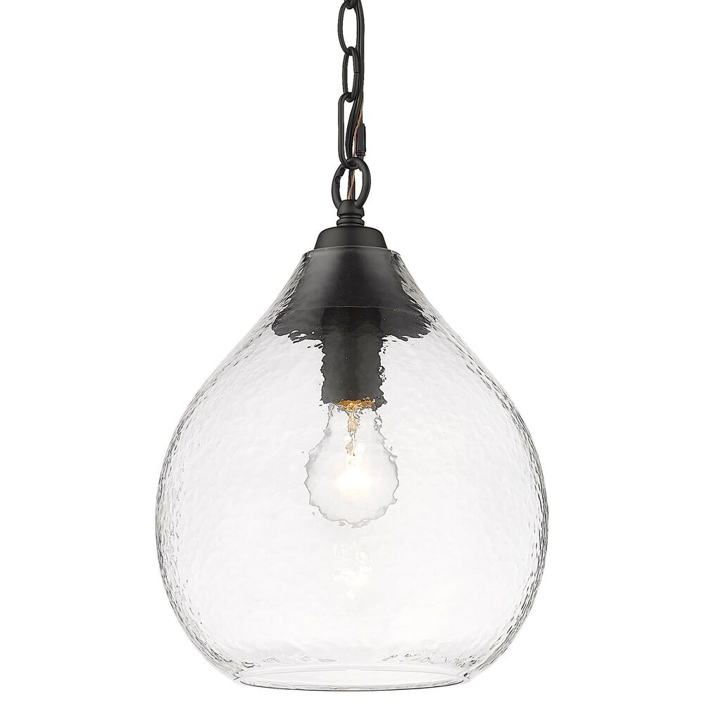 Golden Lighting Ariella 1-Light Small Pendant in Matte Black, , large