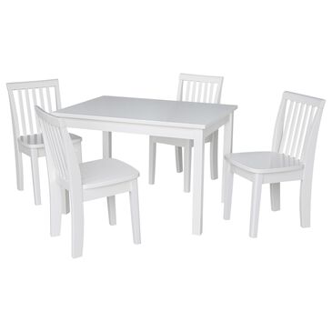 International Concepts Mission 5 Piece Juvenile Table Set in White, , large