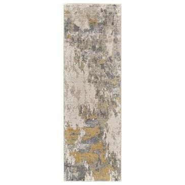 Feizy Waldor Gold and Birch 2"10" x 7"10" Runner, , large