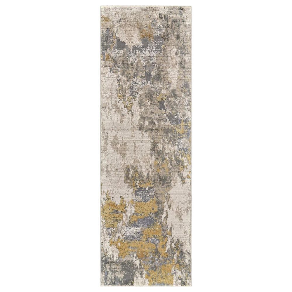 Feizy Waldor Gold and Birch 2"10" x 7"10" Runner, , large