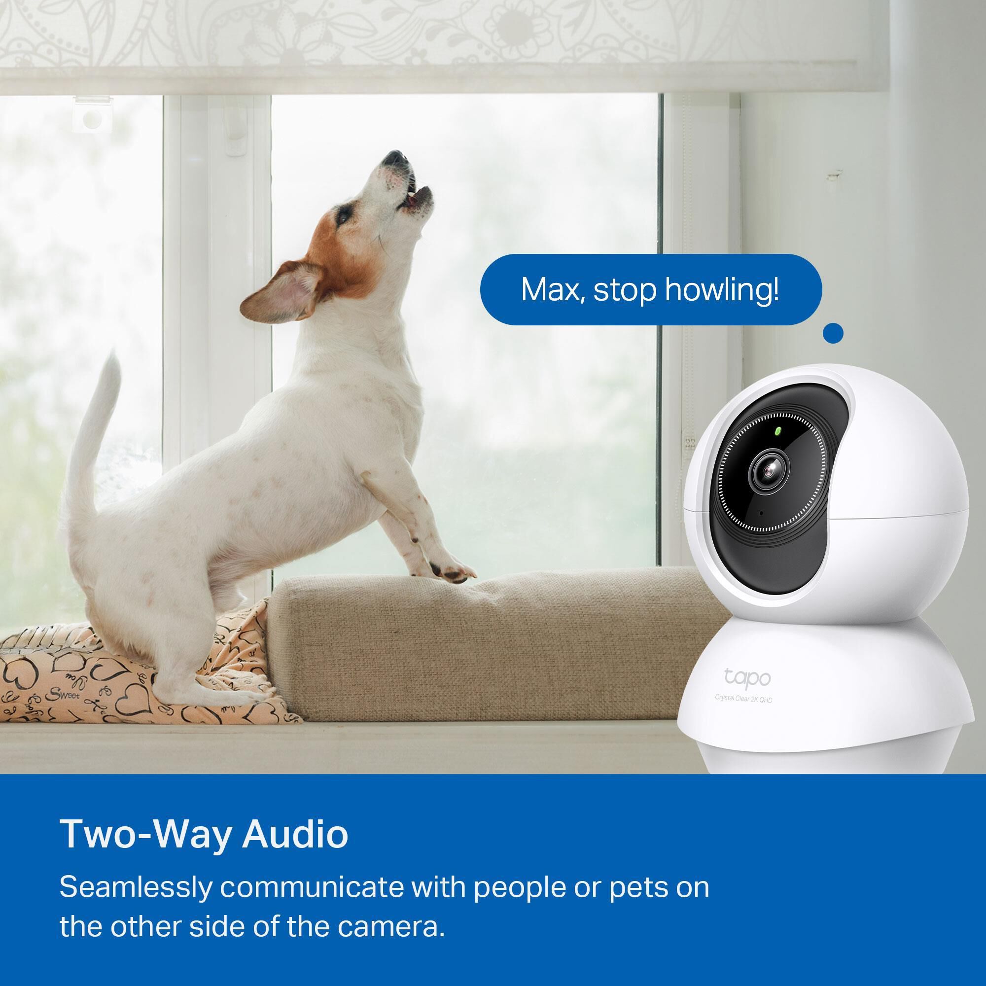 TP-Link Pan Tilt AI Home Security Wi-Fi Camera in White