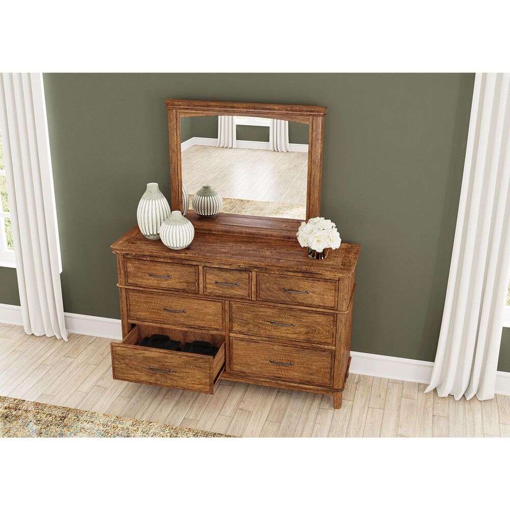 A-America Bandalier Rectangular Mirror in Warm Russet, , large