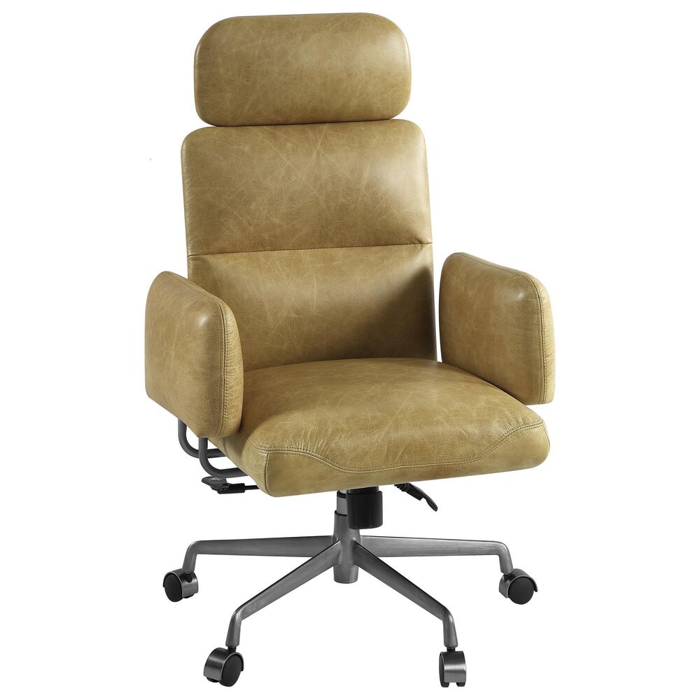 HOMLUX Davu Swivel Office Chair in Sahara Brown, , large