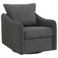 Pacific Landing Madia Swivel Glider Chair in Charcoal Grey, , large