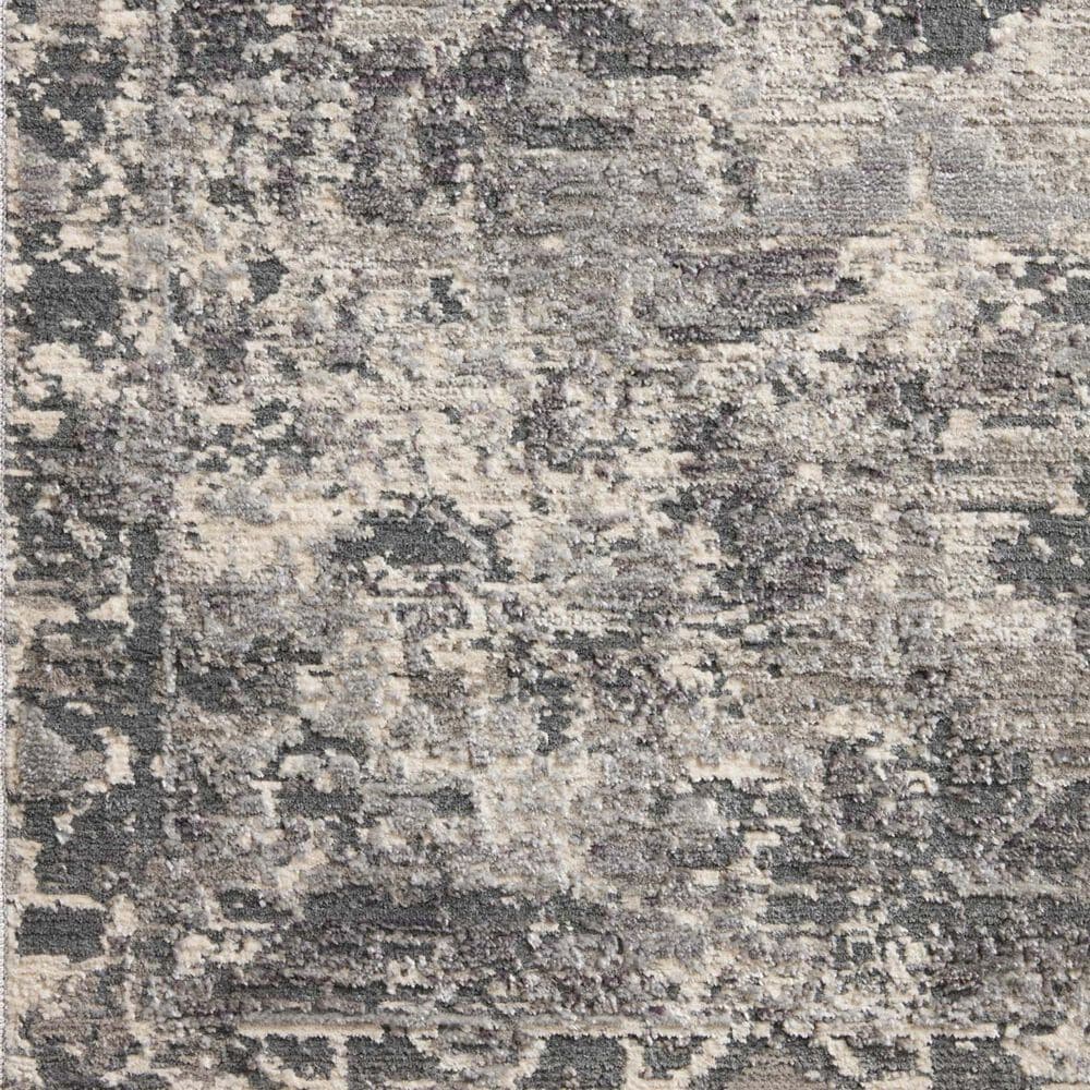 Loloi Indra 7&#39;9&quot; Round Charcoal and Silver Area Rug, , large