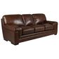Simon Li Stationary Leather Sofa in Longhorn Bramble, , large