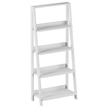 Timberlake Hastings Home 4-Shelf Ladder Bookcase in White, , large
