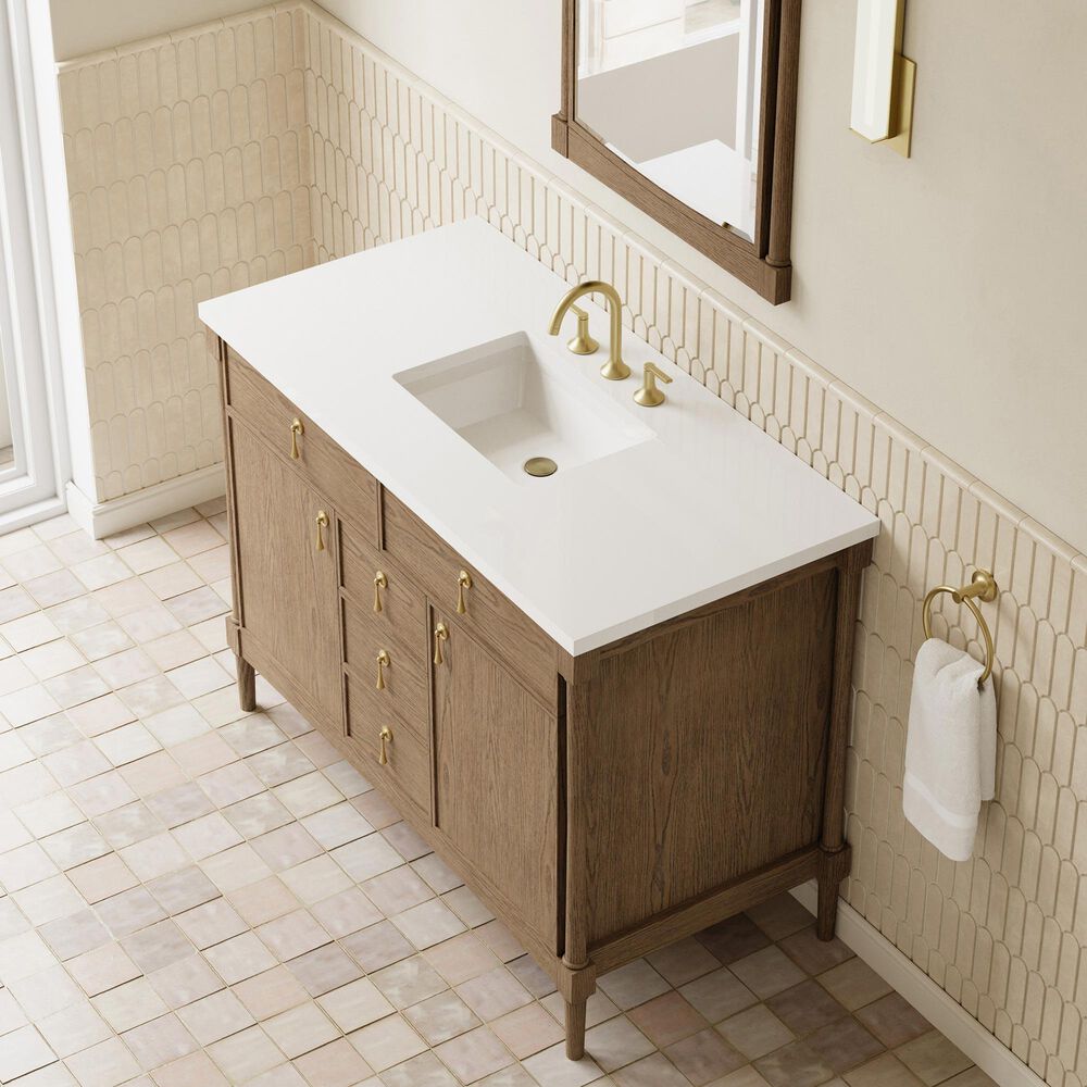 James Martin Kinnsden 26" Rectangular Mirror in Weathered Oak, , large