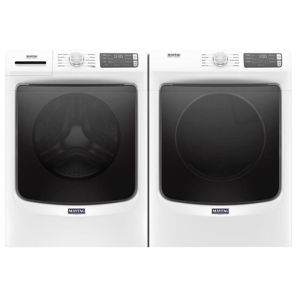 Maytag 4.5 Cu. Ft. Front Load Washer and 7.3 Cu. Ft. Electric Dryer in White, , large