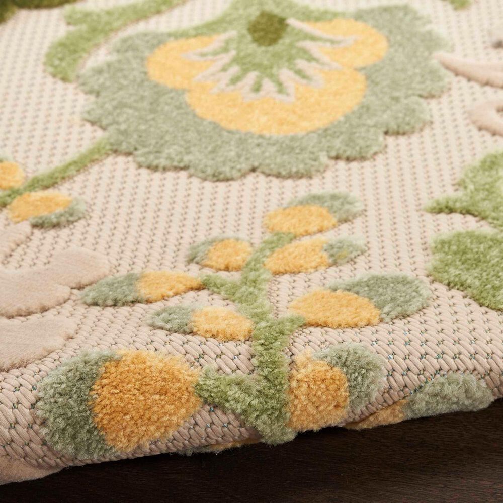 Nourison Aloha ALH17 12&#39; x 15&#39; Ivory and Green Indoor/Outdoor Area Rug, , large