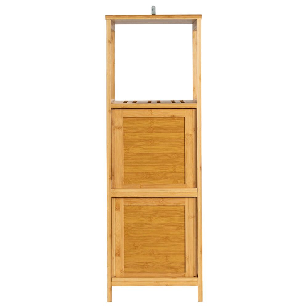 Household Essentials 3-Tier Slatted Shelf with Crates in Natural, , large