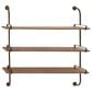 Maple and Jade 38" Wall Shelf in Oiled Brown and Sleek Black, , large