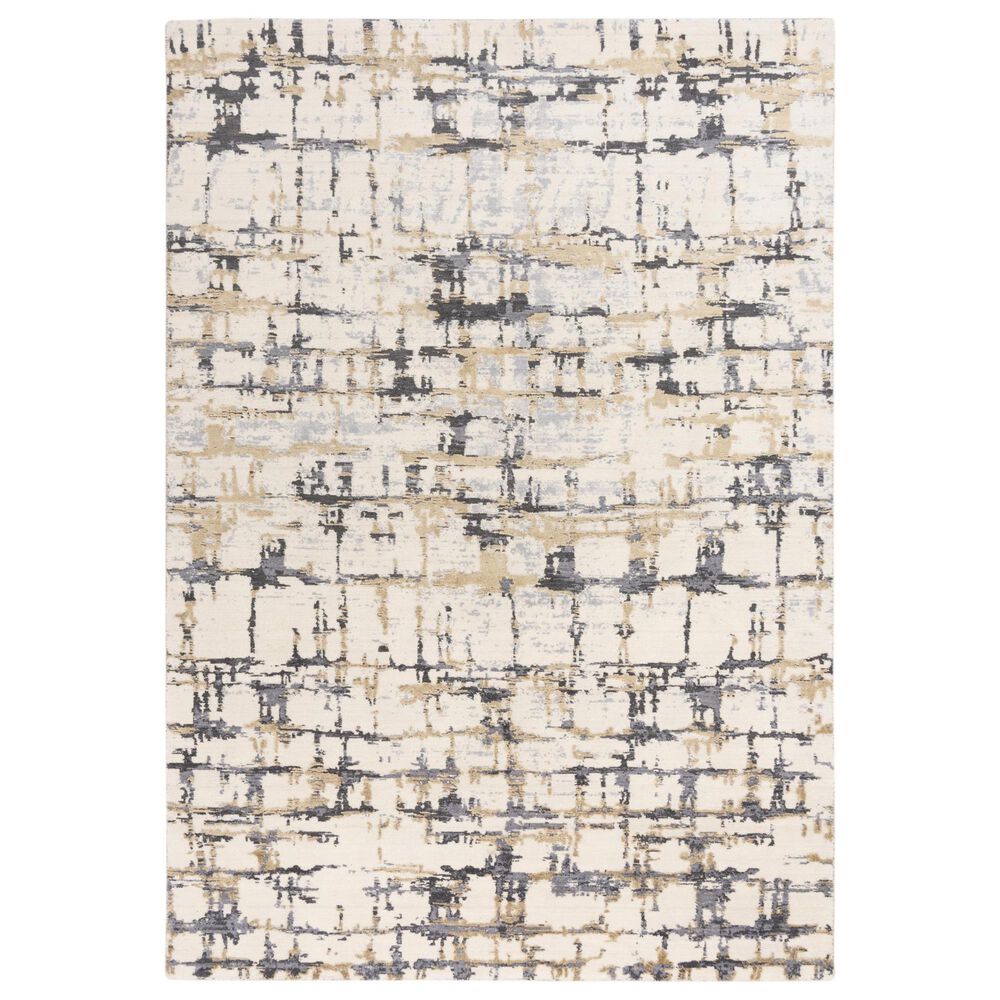 RIZZY Bolero Beige and Gray 4" x 6" Area Rug, , large