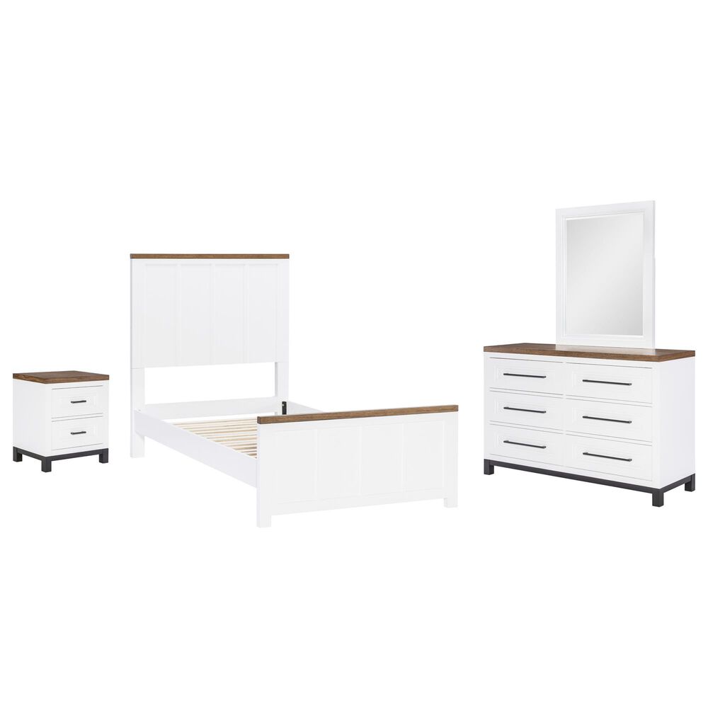 Legacy Classic Dutton 4-Piece Twin Bedroom Set in Natural White, Toasted Coconut and Aged Black, , large