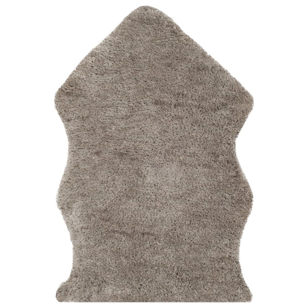 Safavieh Sheep Shag SSG101A 2" x 3" Silver Area Rug, , large