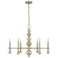 Savoy House Crescent 6-Light Chandelier in Noble Brass, , large