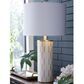 Ashley Faridworth Table Lamp in White and Gold, , large