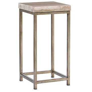 Lexington Furniture Laurel Canyon Ashcroft Accent Table in Hand-Burnished Silver, , large