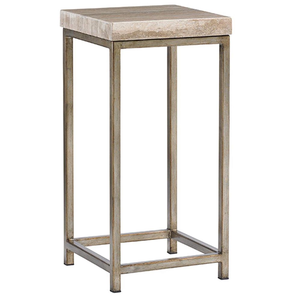 Lexington Furniture Laurel Canyon Ashcroft Accent Table in Hand-Burnished Silver, , large