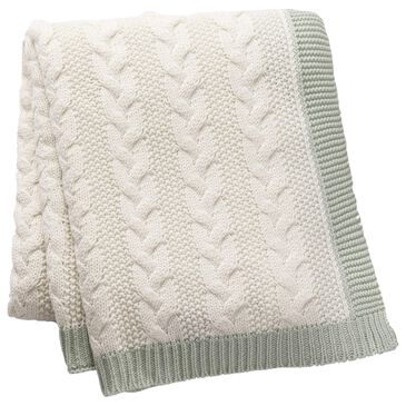Allied Home Aromatherapy Peppermint Cable Knit Throw in Off White, , large