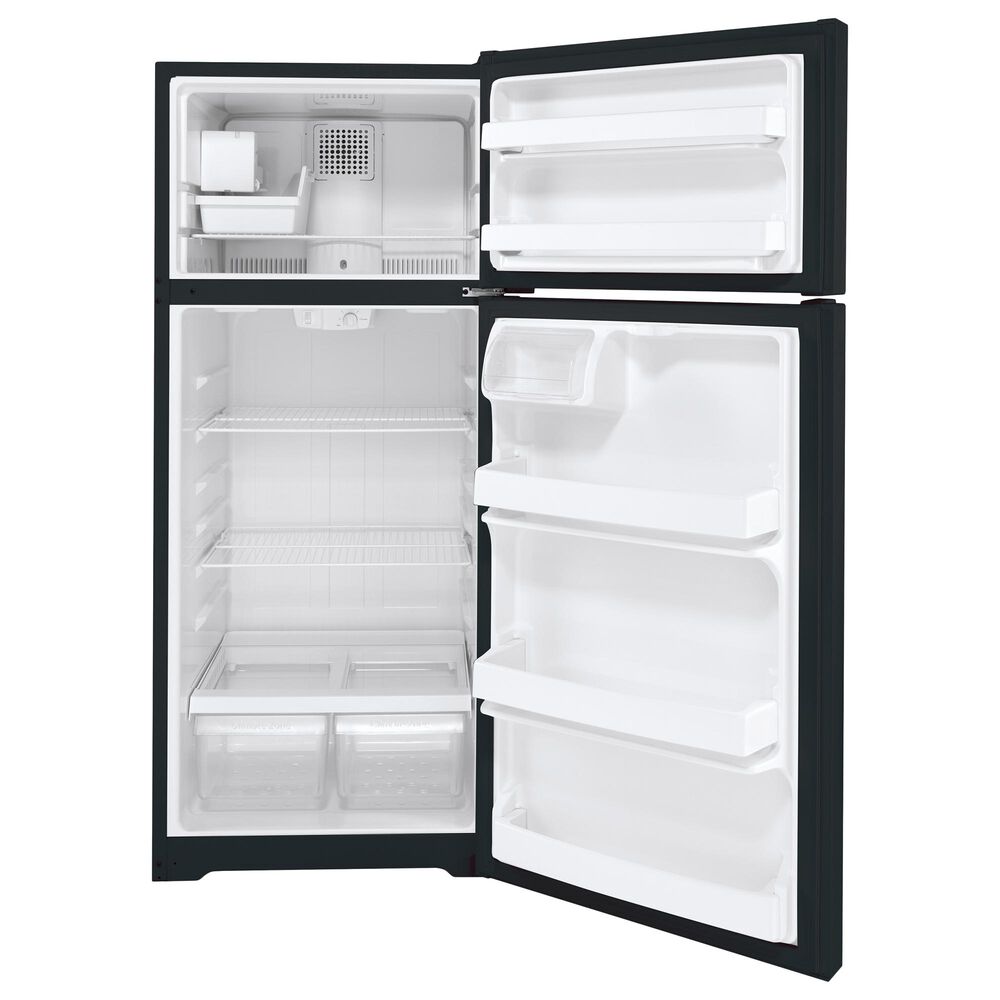 GE Appliances 17.5 Cu. Ft. Top-Freezer Refrigerator with Icemaker in Black, , large