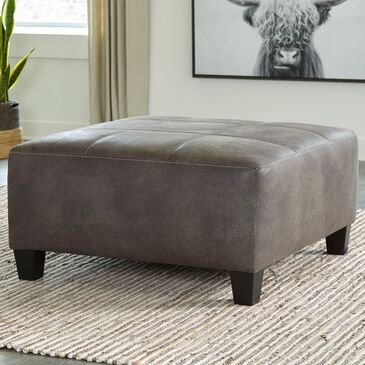 Signature Design by Ashley Navi Oversized Accent Ottoman in Smoke, , large