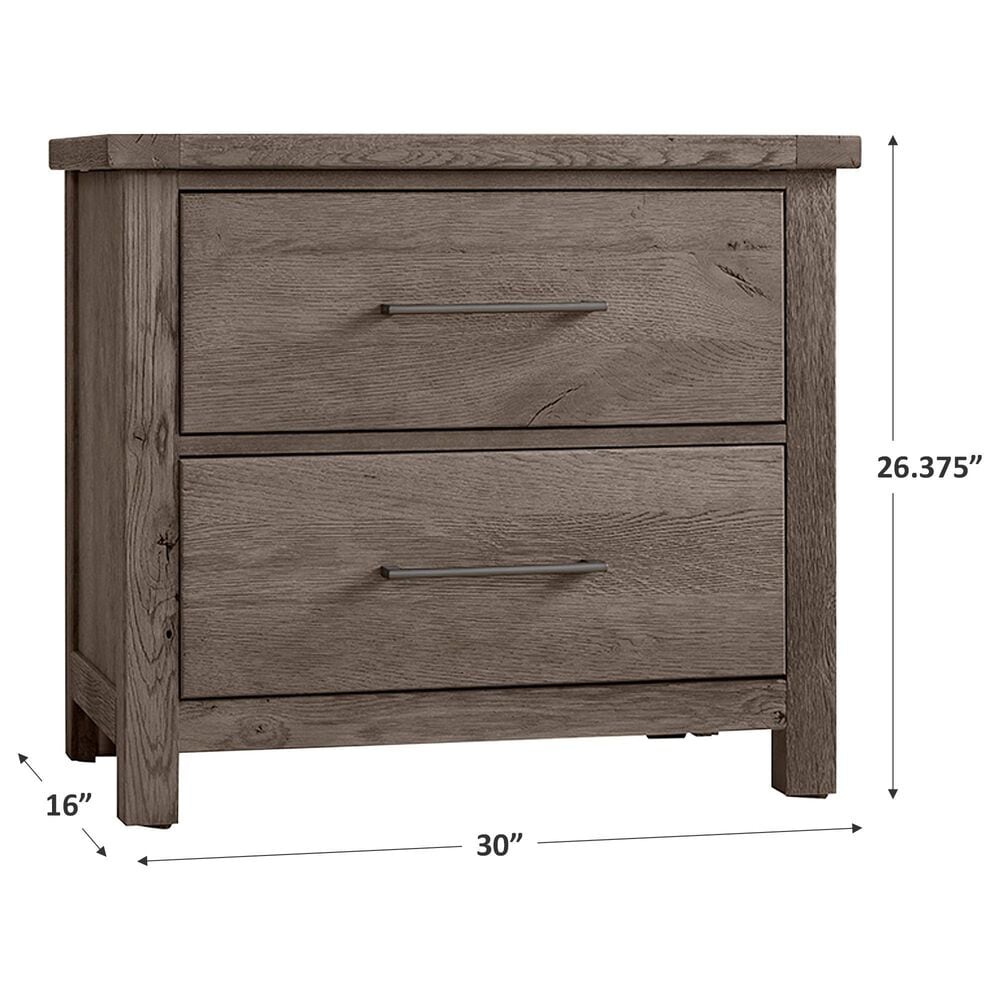Viceray Collections Dovetail 2 Drawer Nightstand in Mystic Grey, , large