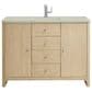 James Martin Vanities Gracyn 48" Single Bathroom Vanity in Coastal Driftwood with 3 cm Victorian Silver Quartz Top and Rectangular Sink, , large