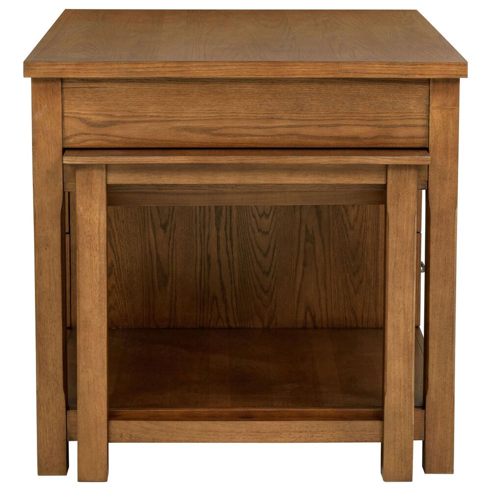 Pacific Landing Mayfair 3-Piece Kitchen Island with Extension Table in Dark Oak, , large