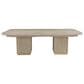 Fairfield Chair Everett Double Pedestal Dining Table in Biscotti and Brushed Brass- Table Only, , large