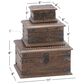 Maple and Jade Rustic Box in Dark Mocha Brown (Set of 3), , large